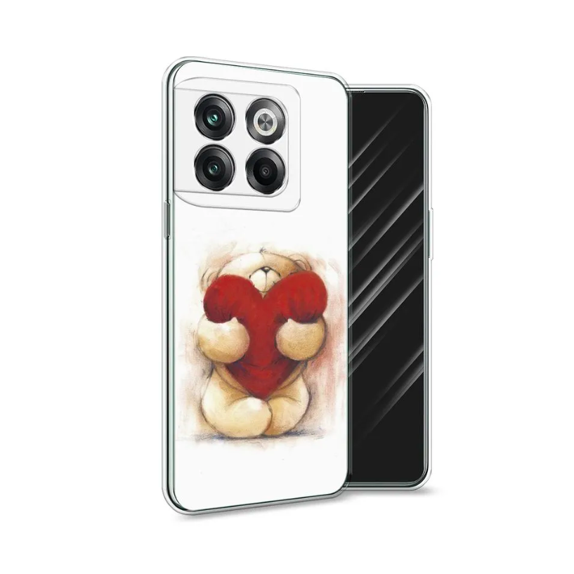 

Чехол Awog на OnePlus 10T / ВанПлас 10T "Мишка с сердцем 1", Разноцветный, 153150-6