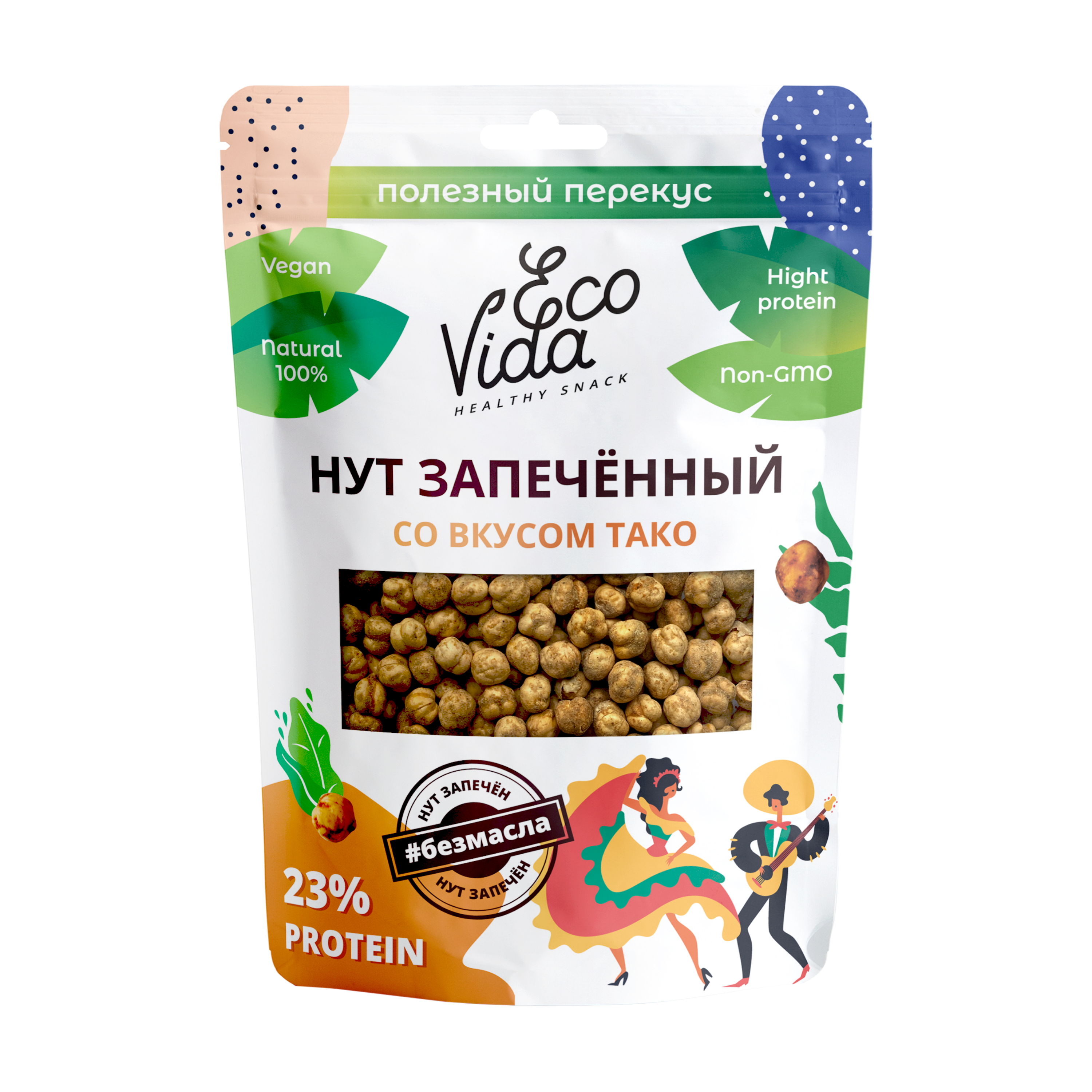 

Нут EcoVida со вкусом тако, 100 г, тако