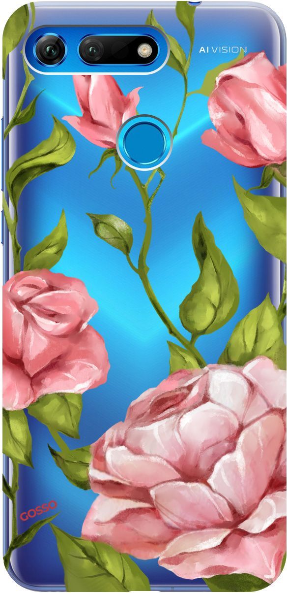 

Чехол на Honor View 20 (V20) с принтом "Amazing Roses" прозрачный, 667