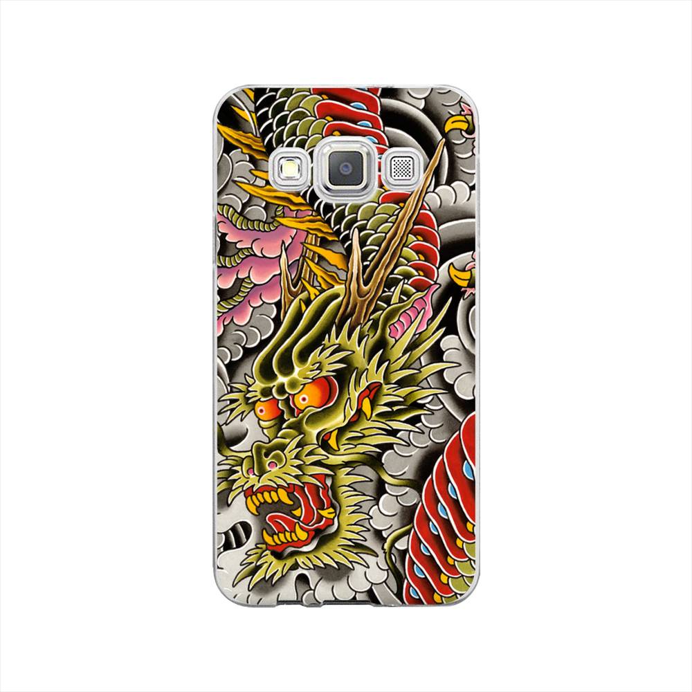 

Чехол на Samsung Galaxy A3 "Японский дракон", Желтый;розовый;красный, 20150-4
