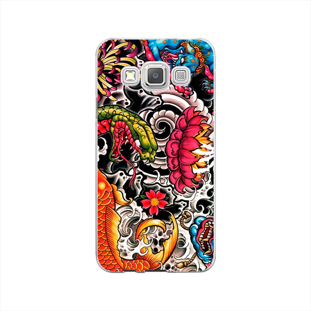 

Чехол на Samsung Galaxy A3 "Японское искусство", Красный;оранжевый;голубой, 20150-4