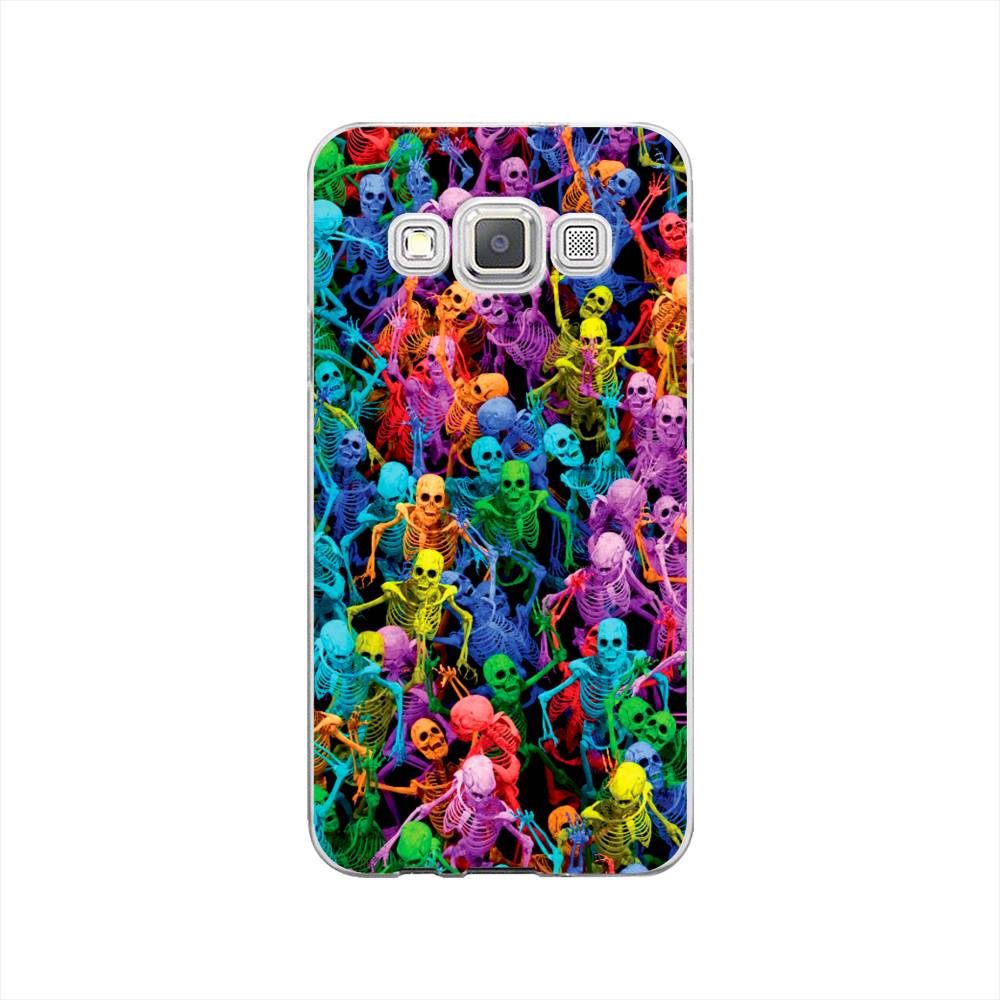 

Чехол на Samsung Galaxy A3 "Вечеринка скелетов", Фиолетовый;желтый;оранжевый, 20150-6