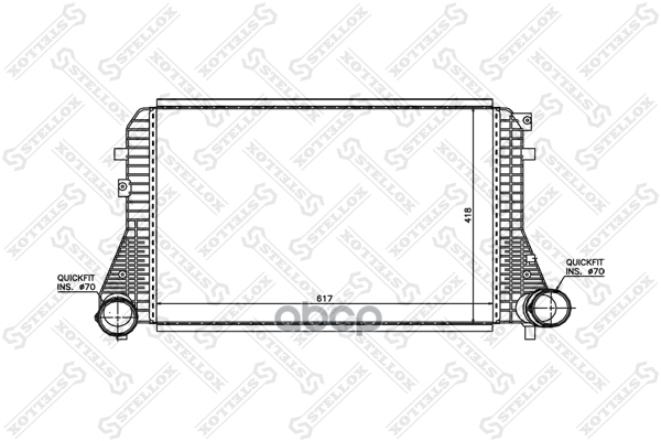 

10-40038-Sx интеркулер Audi A3, Vw Golf/Touran/Caddy All 03> Stellox 1040038SX