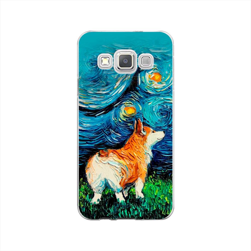 

Чехол на Samsung Galaxy A3 "Корги звёздная ночь", Коричневый;белый;зеленый, 20150-1