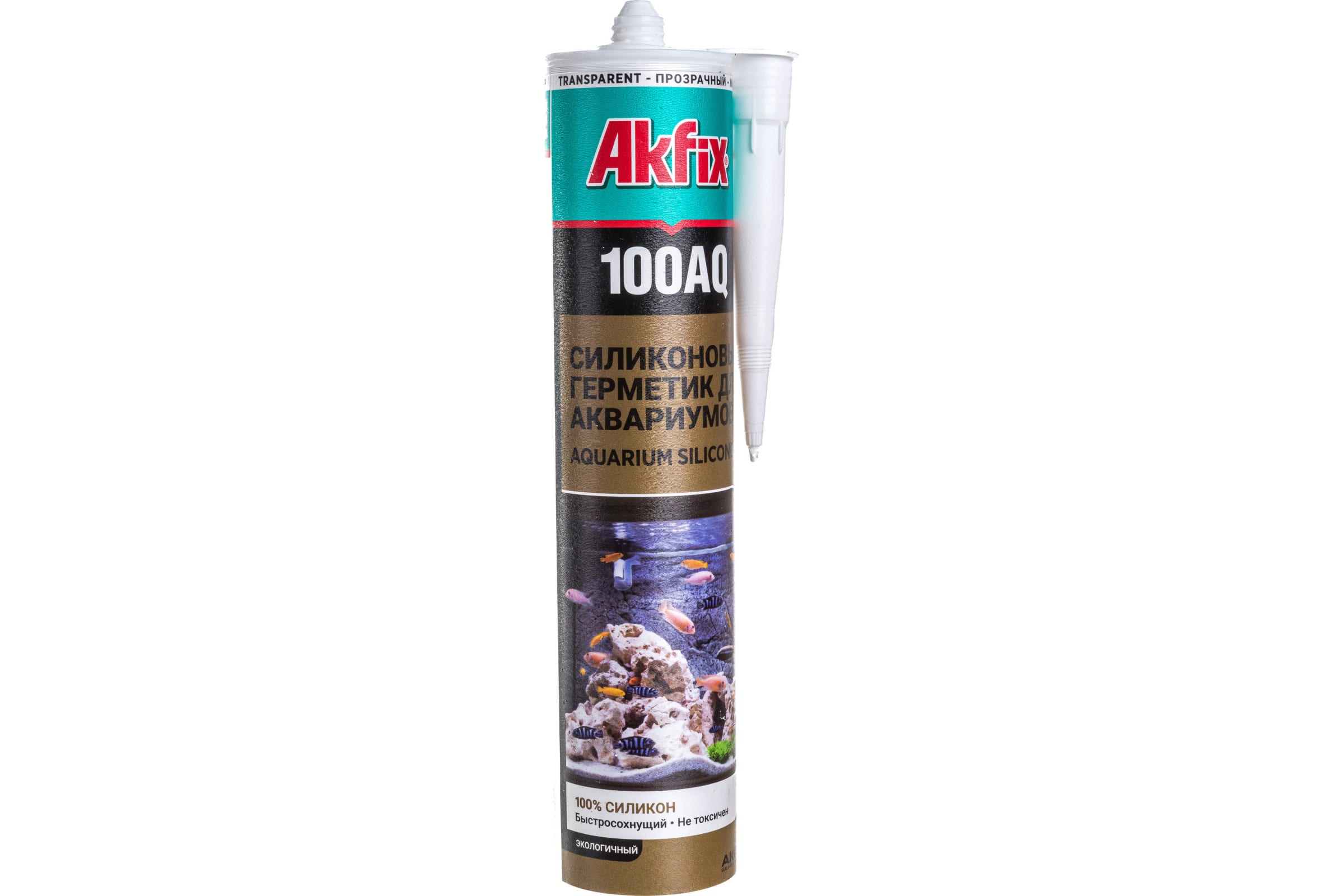 Akfix Аквариумный силиконовый герметик 100AQ, прозрачный, 280 мл SA085 аквариумный силиконовый герметик akfix