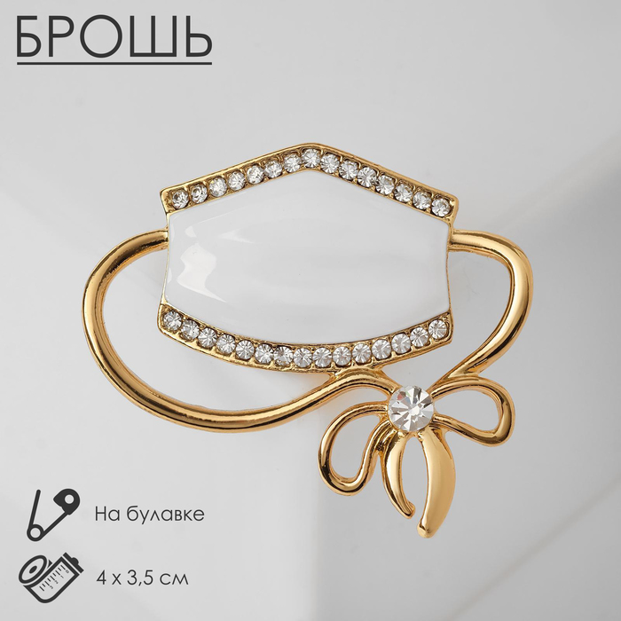 

Брошь из бижутерного сплава Queen Fair 5438012, стразы; эмаль