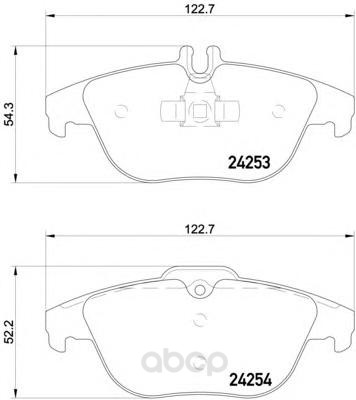 

Колодки тормозные дисковые задн MERCEDES-BENZ:C CLASS (S204) 01.07-,C CLASS (W204) 01.07-