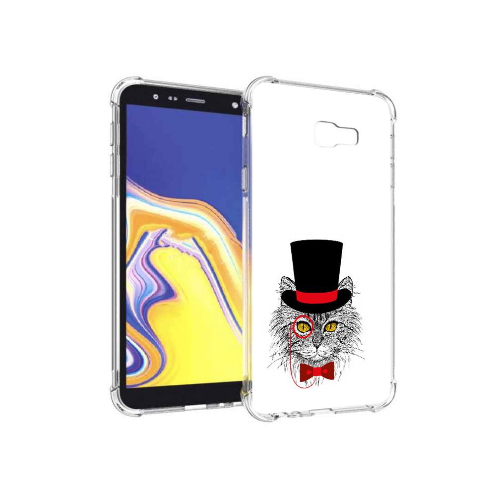 

Чехол MyPads Tocco для Samsung Galaxy J4+ (2018) кот в шляпе (PT118081.545.397), Прозрачный, Tocco