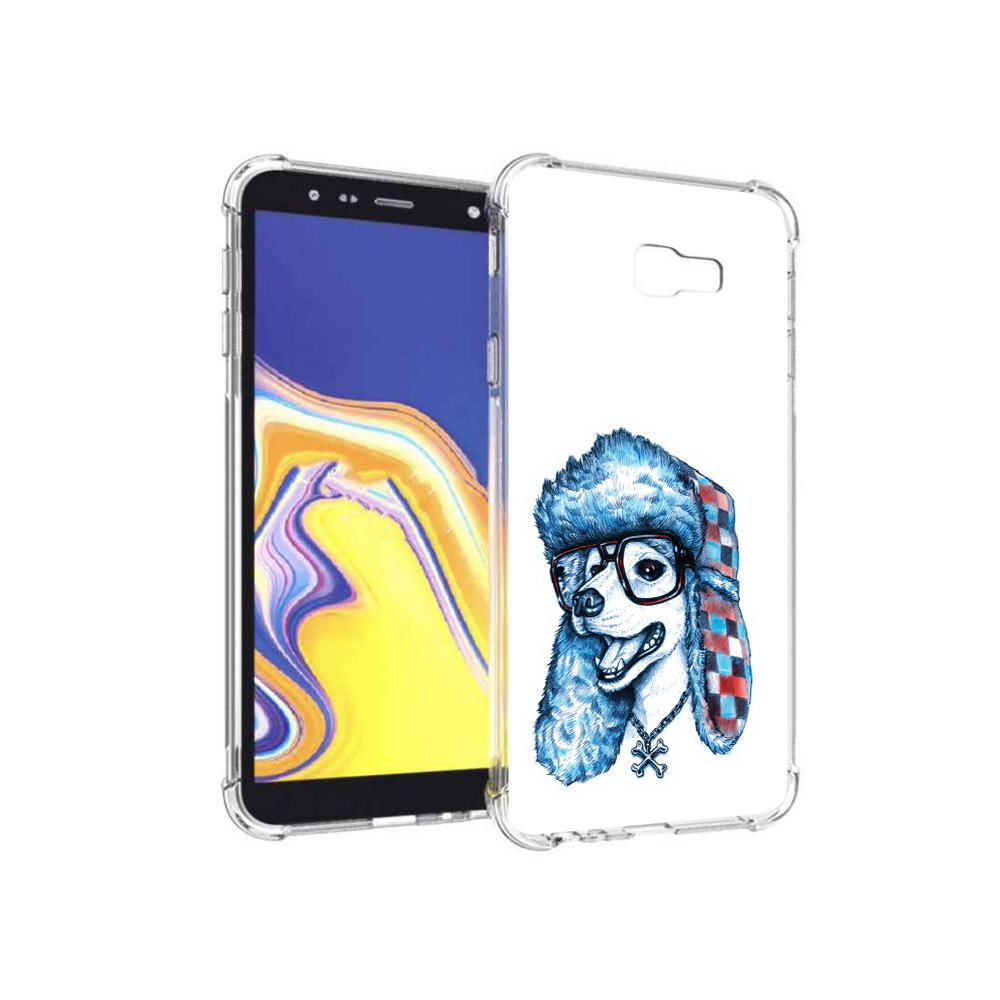 

Чехол MyPads Tocco для Samsung Galaxy J4+ (2018) зимний пес (PT118081.545.362), Прозрачный, Tocco