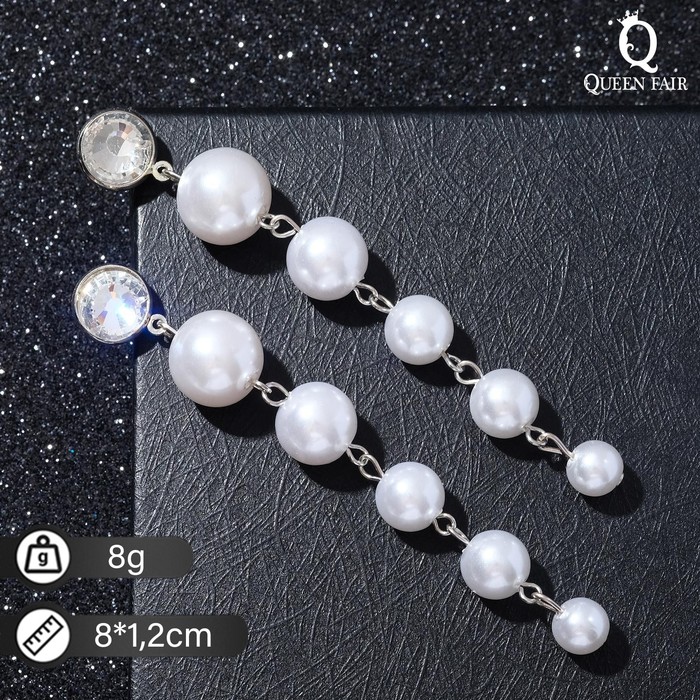 

Серьги подвески из бижутерного сплава Queen Fair 6944135, стразы