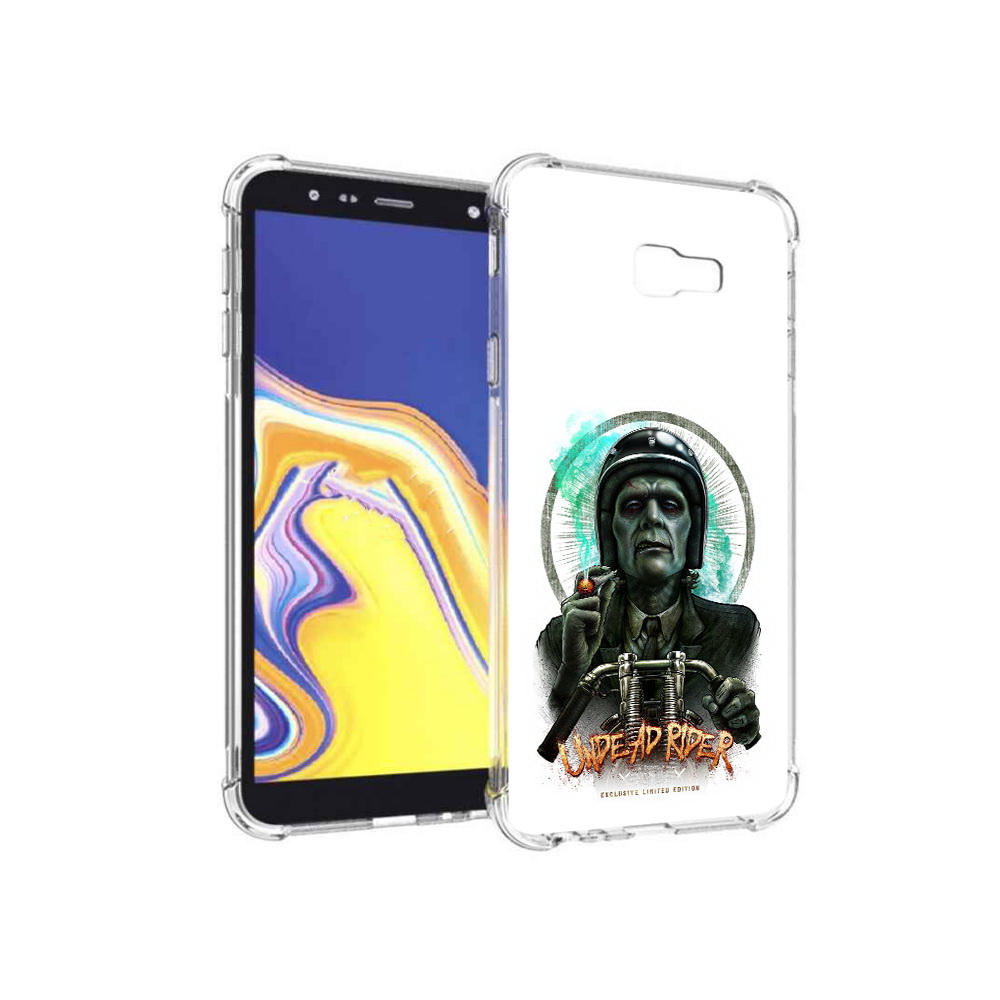 

Чехол MyPads Tocco для Samsung Galaxy J4+ (2018) зеленый мужчина с сигаретой на мотоцикле, Прозрачный, Tocco