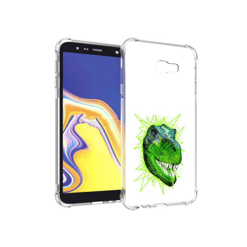 

Чехол MyPads Tocco для Samsung Galaxy J4+ (2018) зеленый динозавр (PT118081.545.358), Прозрачный, Tocco