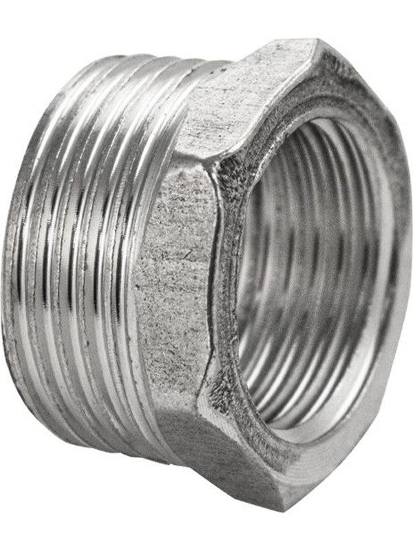 Фитинг футорка переходная 3/8м х 1/2п, из нержавеющей стали марки 304