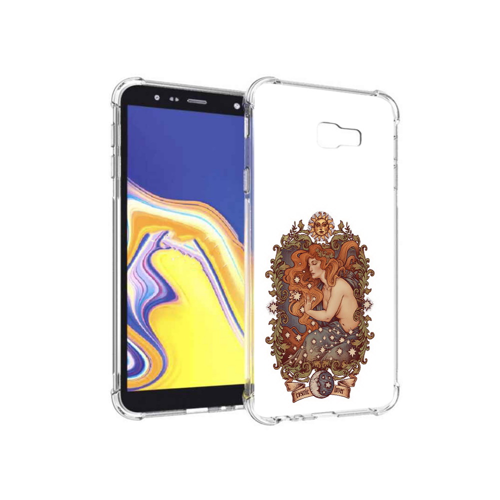 

Чехол MyPads Tocco для Samsung Galaxy J4+ (2018) звездная девушка абстракция, Прозрачный, Tocco