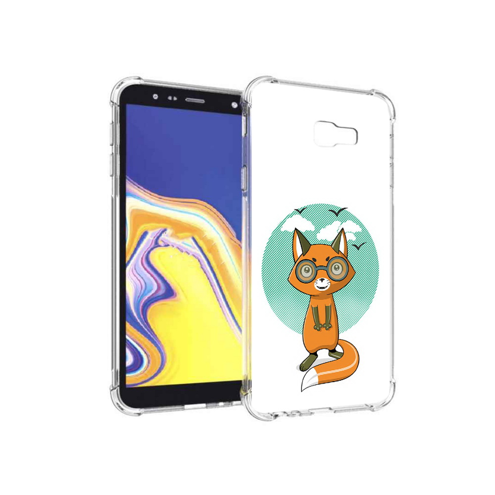 

Чехол MyPads Tocco для Samsung Galaxy J4+ (2018) задумчивая лиса (PT118081.545.348), Прозрачный, Tocco