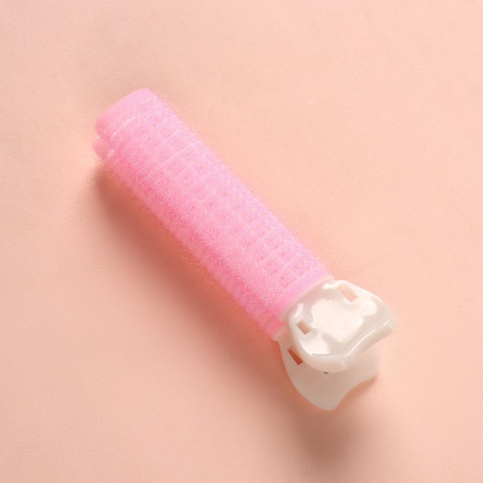Бигуди для прикорневого объема, с зажимом, 2x1 см, 10,7 см, цвет розовый/бежевый, (3шт.) бигуди для прикорневого объема с зажимом 2x1 см 10 7 см розовый бежевый 3шт