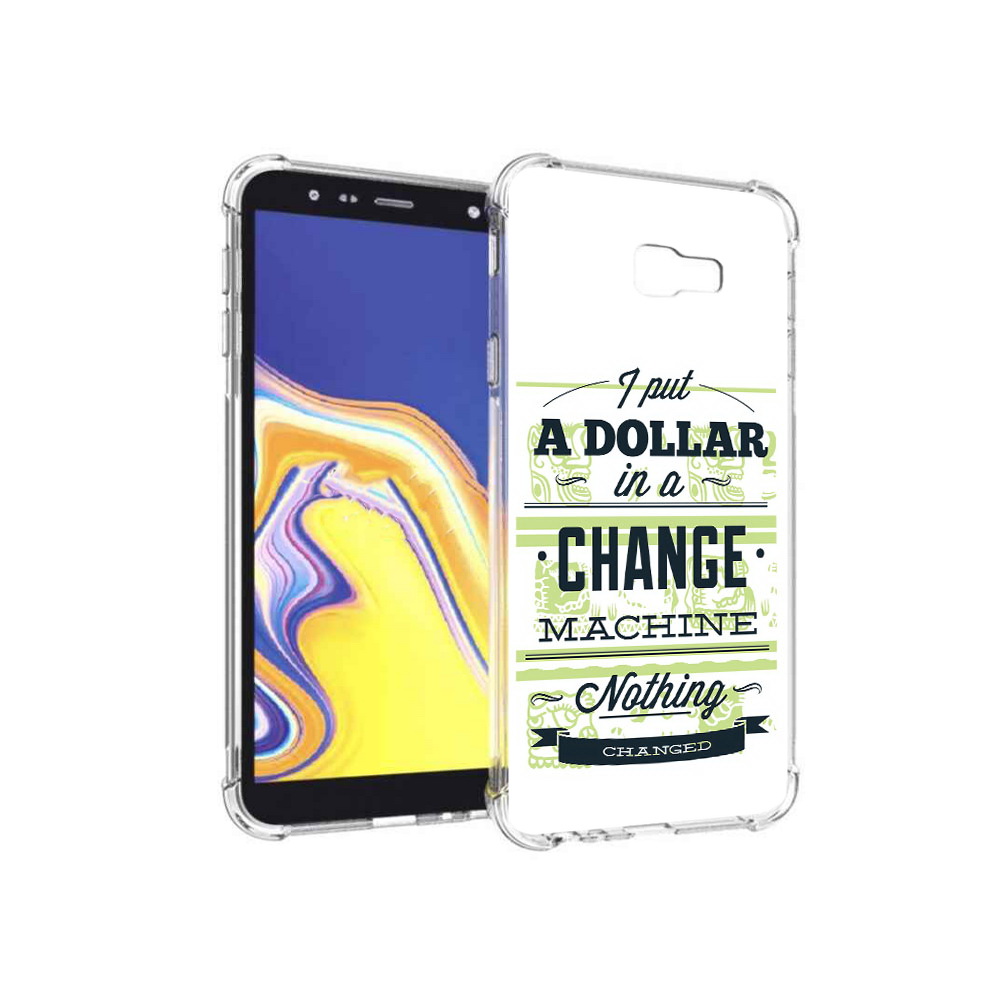 

Чехол MyPads Tocco для Samsung Galaxy J4+ (2018) доллар надпись (PT118081.545.336), Прозрачный, Tocco