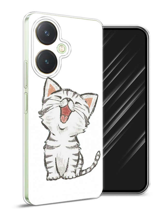

Чехол Awog на Vivo Y27 4G "Котенок рисованный", Серый;белый, 269150-1