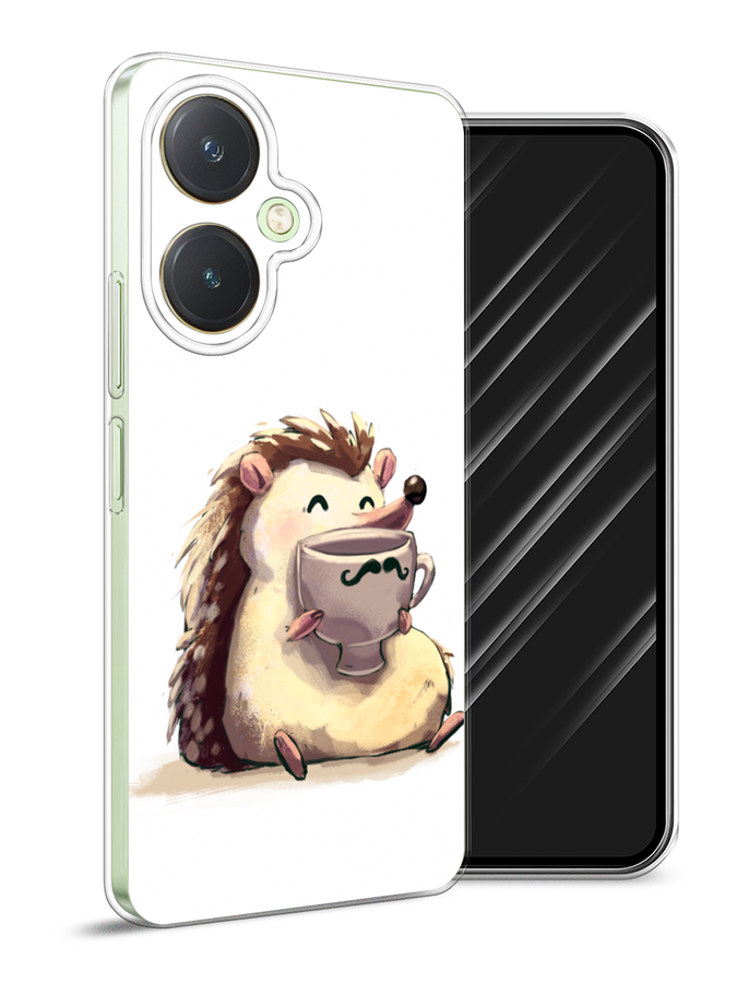 

Чехол Awog на Vivo Y27 4G "Еж кофеман", Белый;коричневый;бежевый, 269150-1