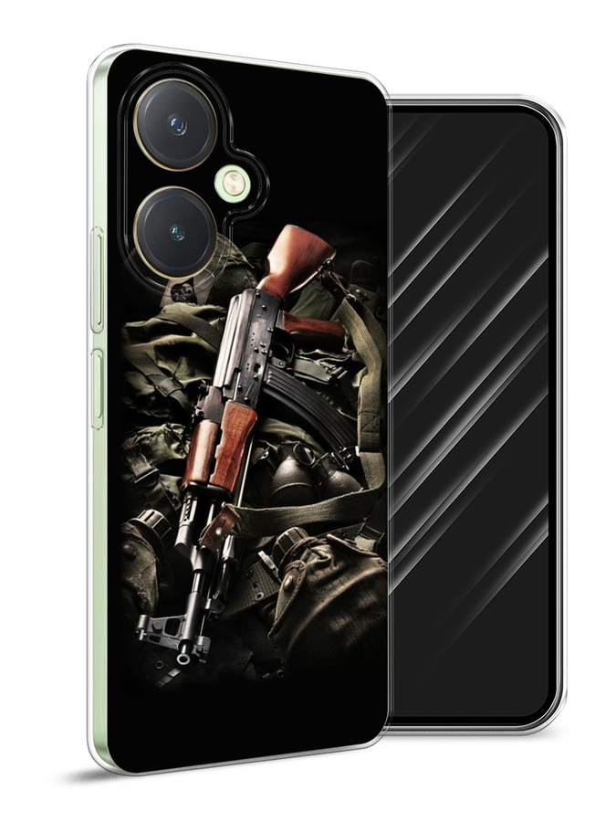

Чехол Awog на Vivo Y27 4G "Автомат", Черный;коричневый;серый, 269150-1