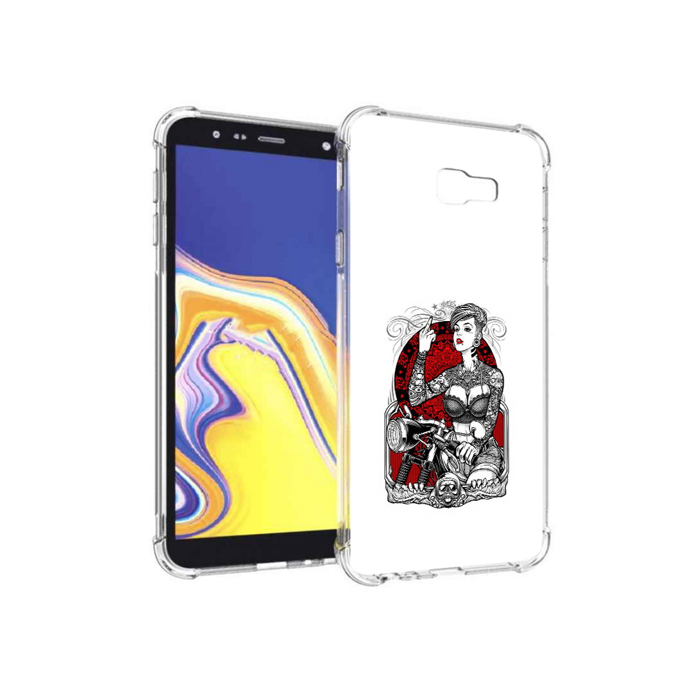 

Чехол MyPads Tocco для Samsung Galaxy J4+ (2018) девушка на мотоцикле (PT118081.545.308), Прозрачный, Tocco