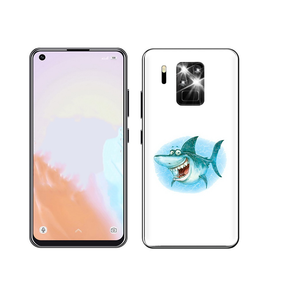 

Чехол MyPads Tocco для Oukitel C18 Pro веселая акула, Прозрачный, Tocco
