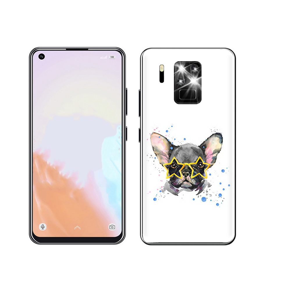 

Чехол MyPads Tocco для Oukitel C18 Pro буля в очках, Прозрачный, Tocco
