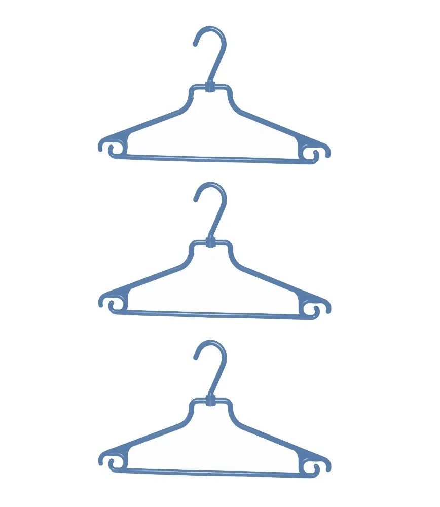 

Вешалка для костюма Valexa ВК-2 с вращающимся крючком, 420мм х 10мм, синяя, 3 штук, Синий, ВК-2