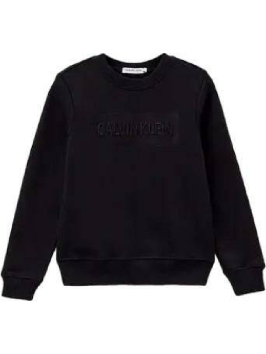 Свитшот детский Calvin Klein Tonal Shiny Logo Sweatshirt черный 110