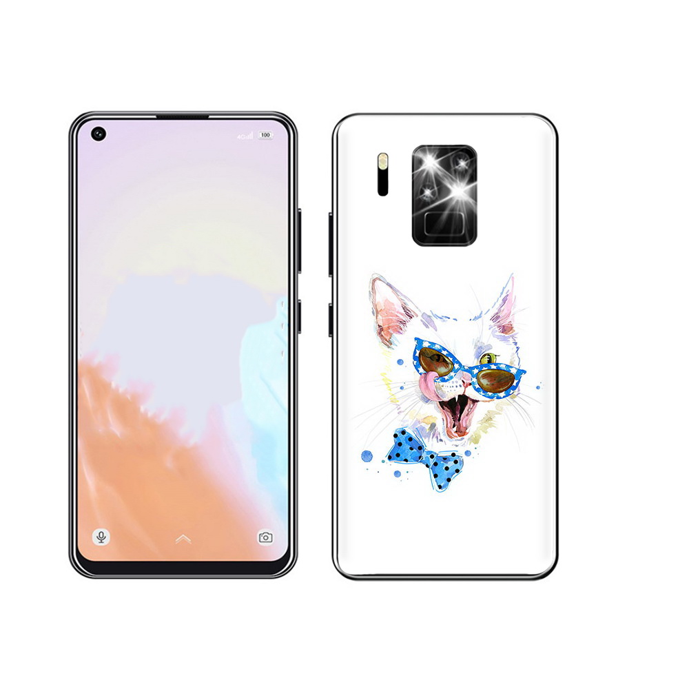 

Чехол MyPads Tocco для Oukitel C18 Pro белый кот, Прозрачный, Tocco