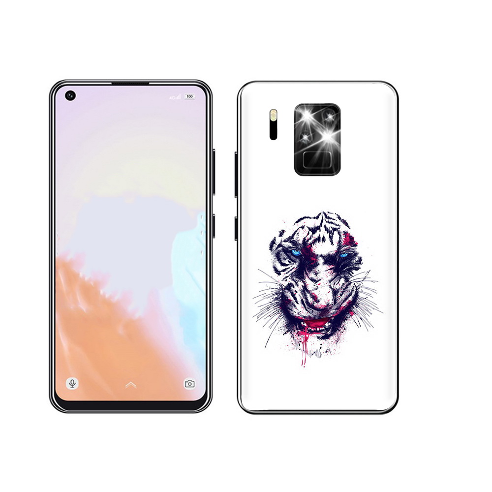 

Чехол MyPads Tocco для Oukitel C18 Pro безумный тигр, Прозрачный, Tocco