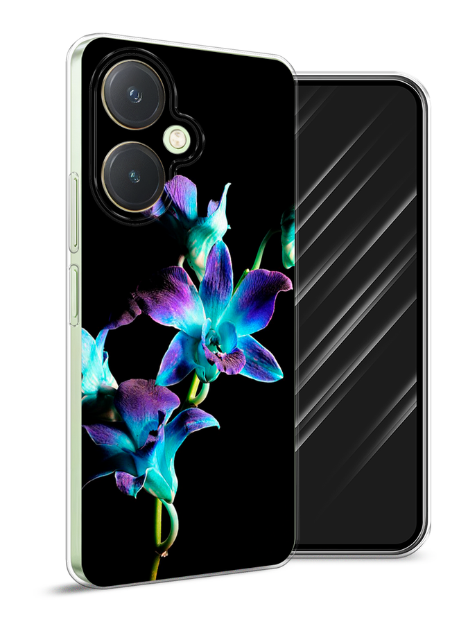 

Чехол Awog на Vivo Y27 4G "Синий цветок на черном", Черный;голубой;синий, 269150-1