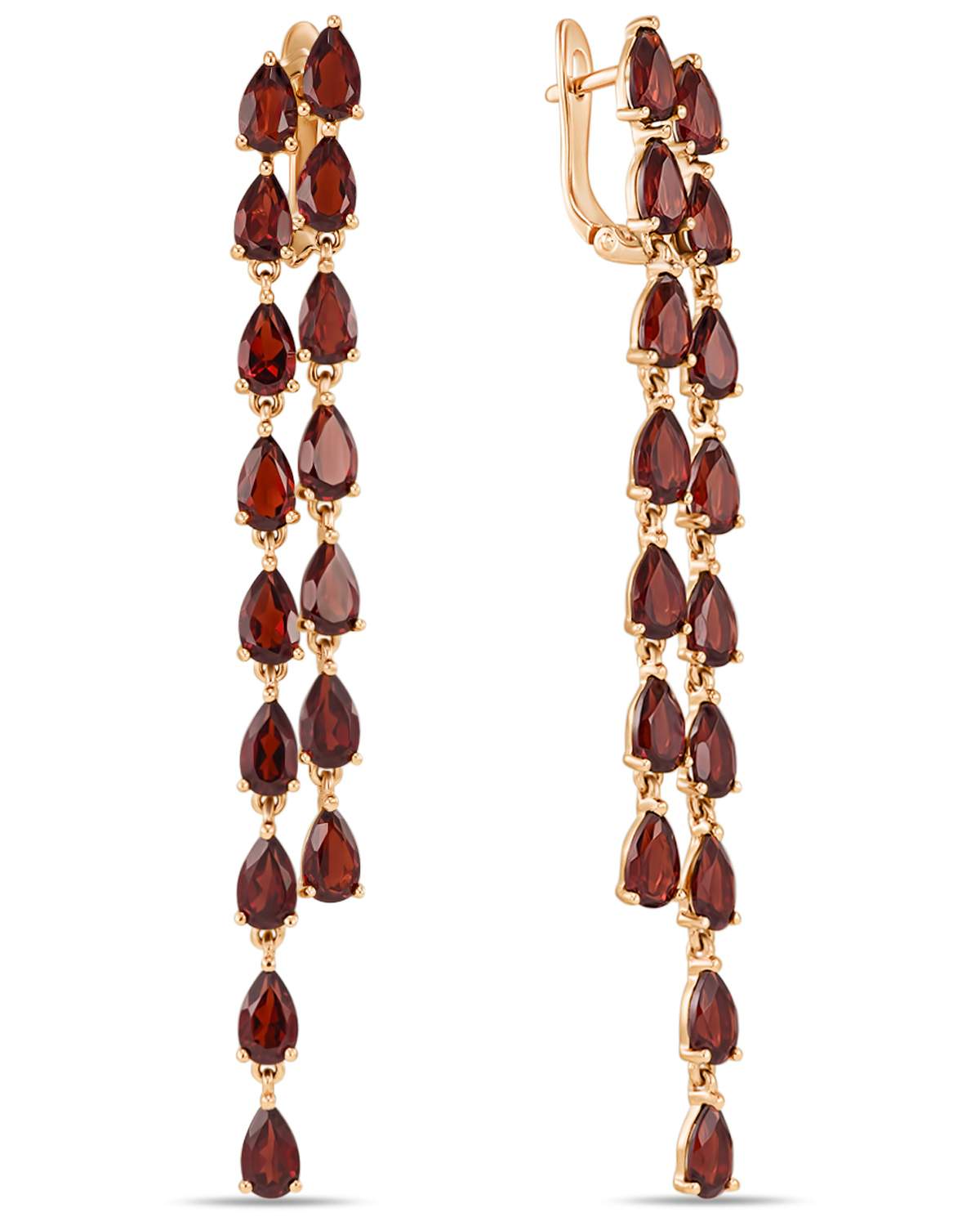 

Серьги подвески из золота MIUZ Diamonds (Московский ювелирный завод) E01-59823-GR, гранат, E01-59823-GR