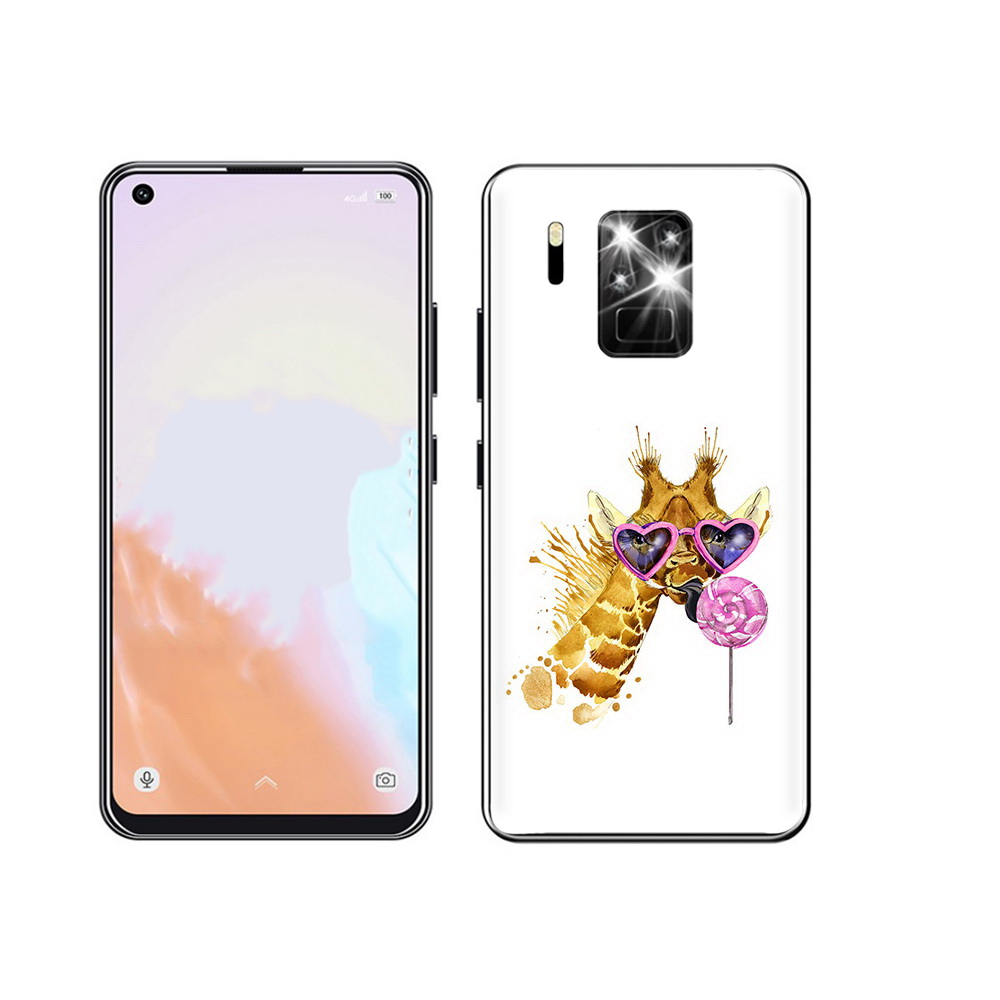 

Чехол MyPads Tocco для Oukitel C18 Pro акварельный жираф, Прозрачный, Tocco