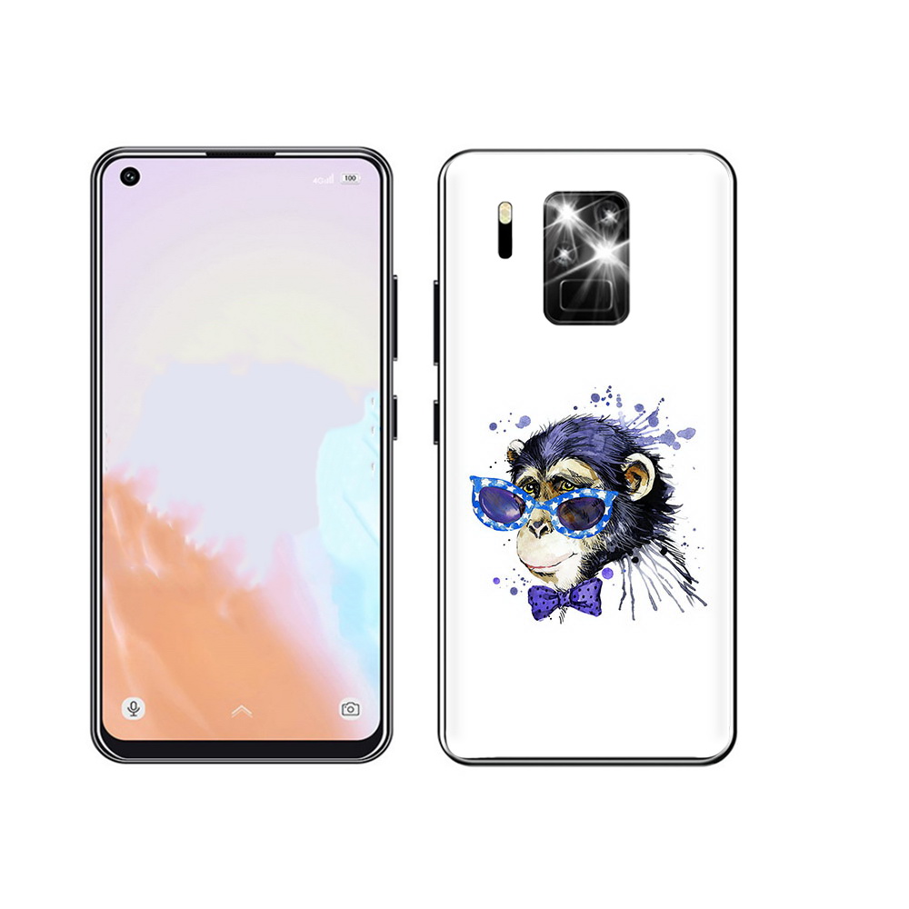 

Чехол MyPads Tocco для Oukitel C18 Pro акварельная обезьяна, Прозрачный, Tocco