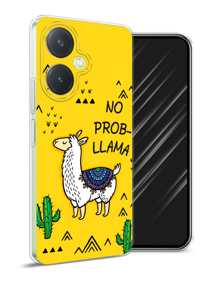 

Чехол Awog на Vivo Y27 4G "No probLLama", Желтый;черный;синий, 269150-1