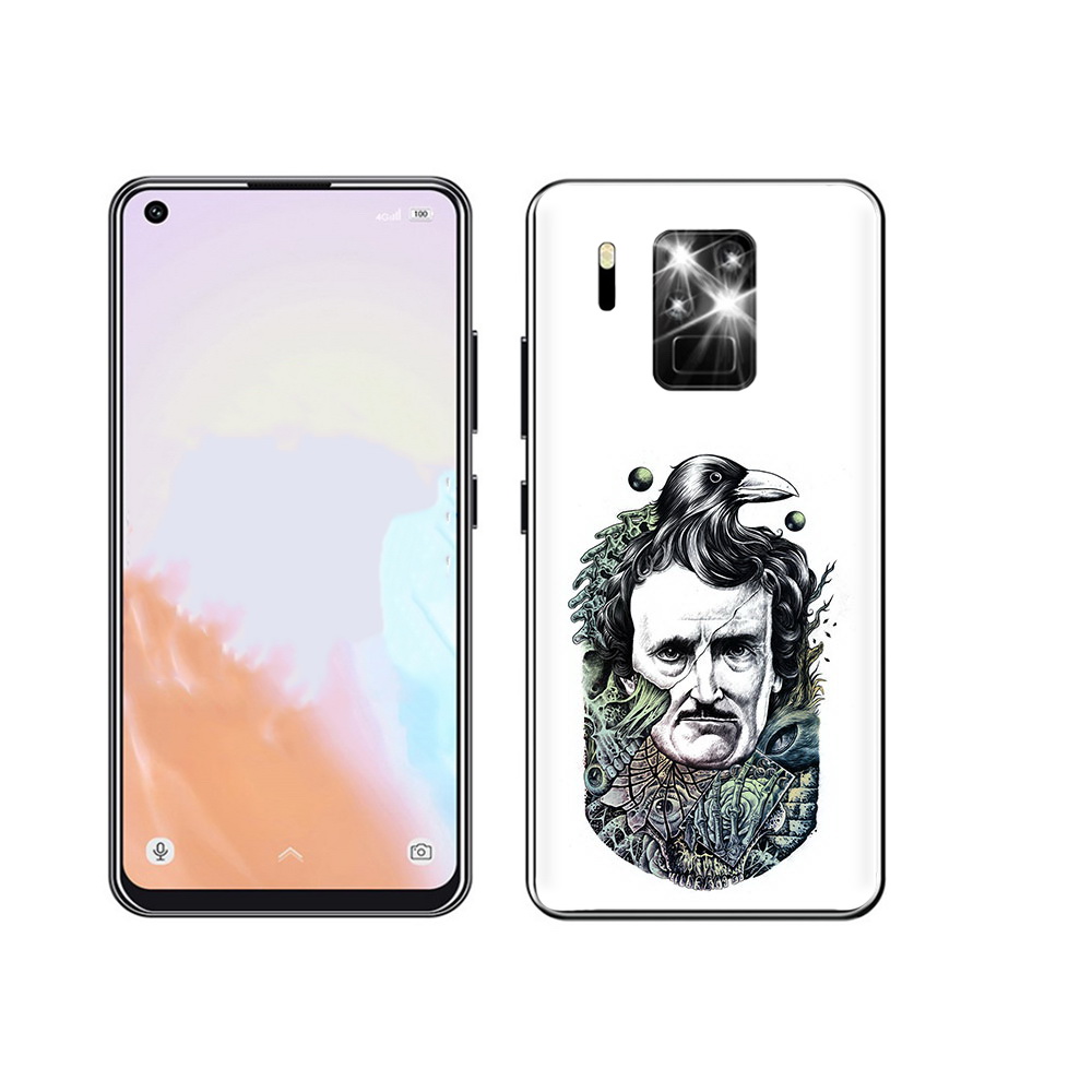 

Чехол MyPads Tocco для Oukitel C18 Pro Эдгар Аллан с вороном, Прозрачный, Tocco