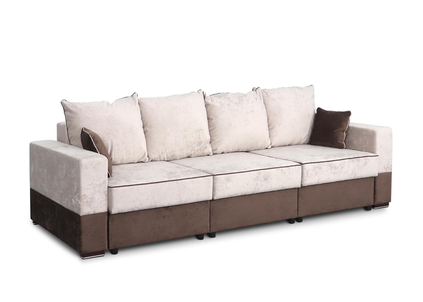 

Диван-кровать Бостон 2400 Вариант 1 Тиффани бежевый/Тиффани бежевый/Тиффани коричневый, Диван-кровать Бостон 2400