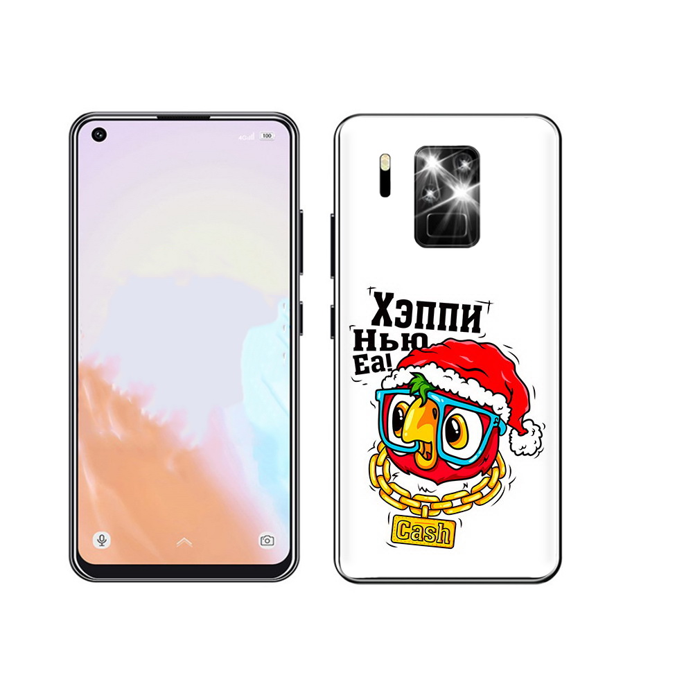

Чехол MyPads Tocco для Oukitel C18 Pro Хэппи нью еа, Прозрачный, Tocco