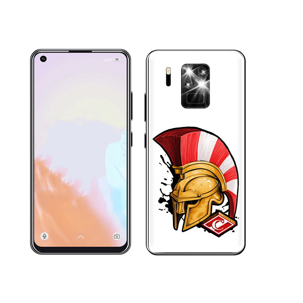 

Чехол MyPads Tocco для Oukitel C18 Pro ФК спартак шлем, Прозрачный, Tocco