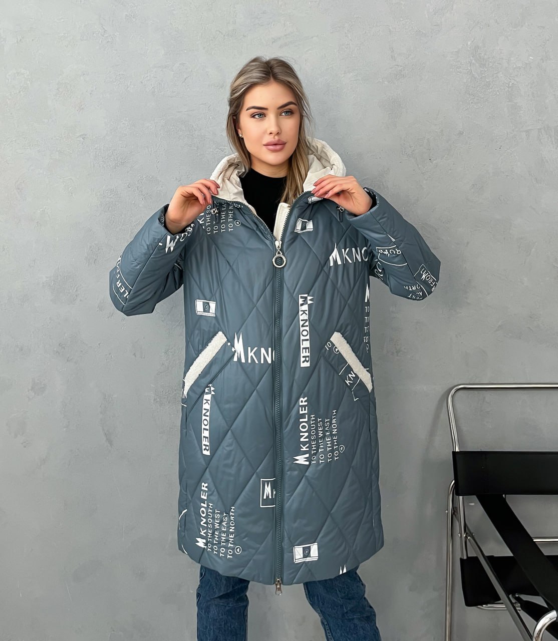 

Куртка женская 7020 зеленая 54 RU, Зеленый, 7020