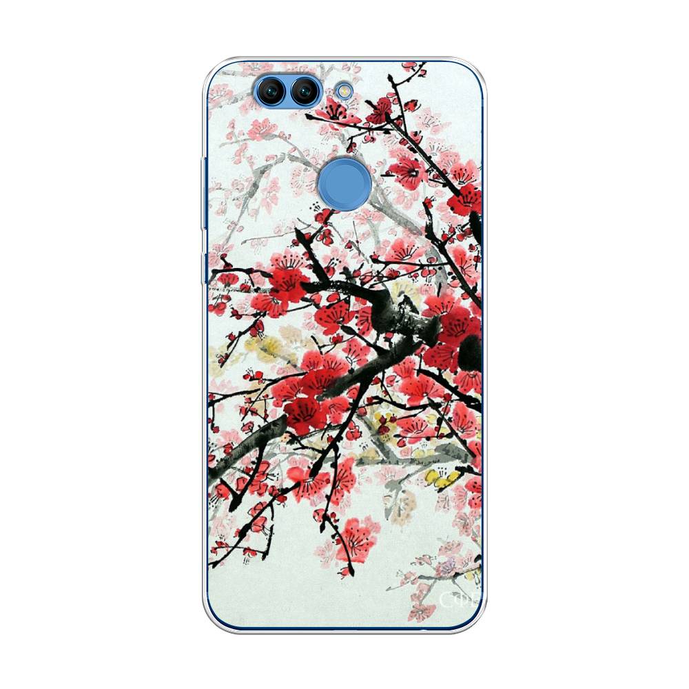 

Чехол Awog на Huawei Nova 2 Plus "Сакура", Разноцветный, 63050-4