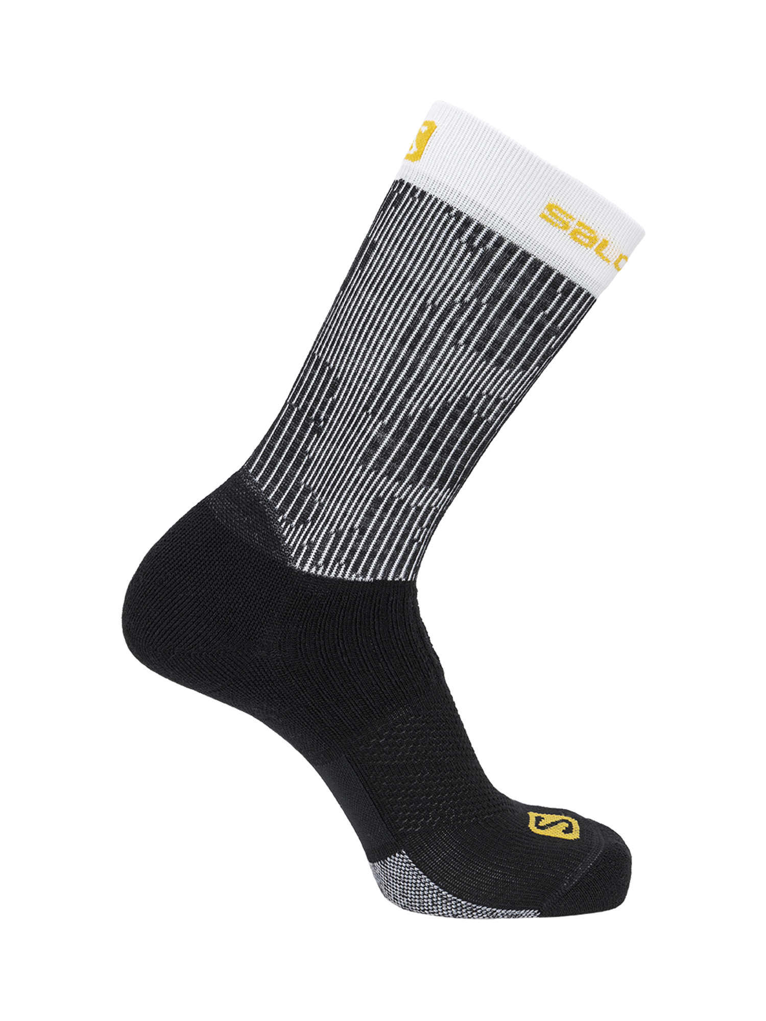 

Носки Salomon 2022-23 Socks X Ultra Crew Black/White/Saf (Us:xl), Белый;серый;черный, Socks X Ultra Crew