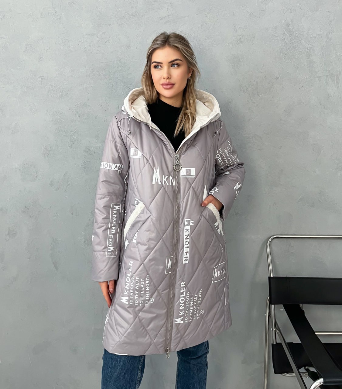 

Куртка женская 7020 бежевая 54 RU, Бежевый, 7020