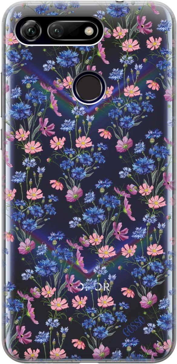 

Чехол на Honor View 20 (V20) с принтом "Lovely Cornflowers" прозрачный, Прозрачный;голубой, 667