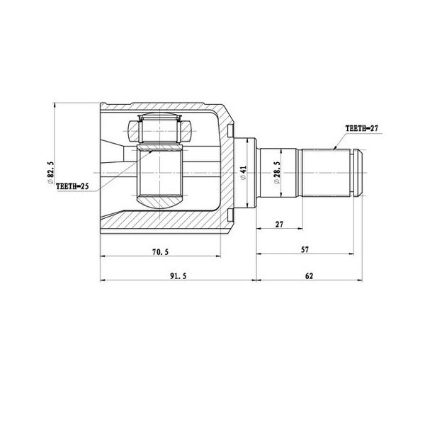 

Шрус Внутренний Hyundai Sonata Ef (01--05) Zikmar арт. Z87809R