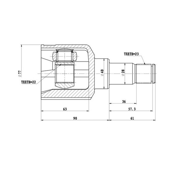 

Шрус Внутренний Ford Focus Ii Cb4 (08--11) Zikmar арт. Z87930R