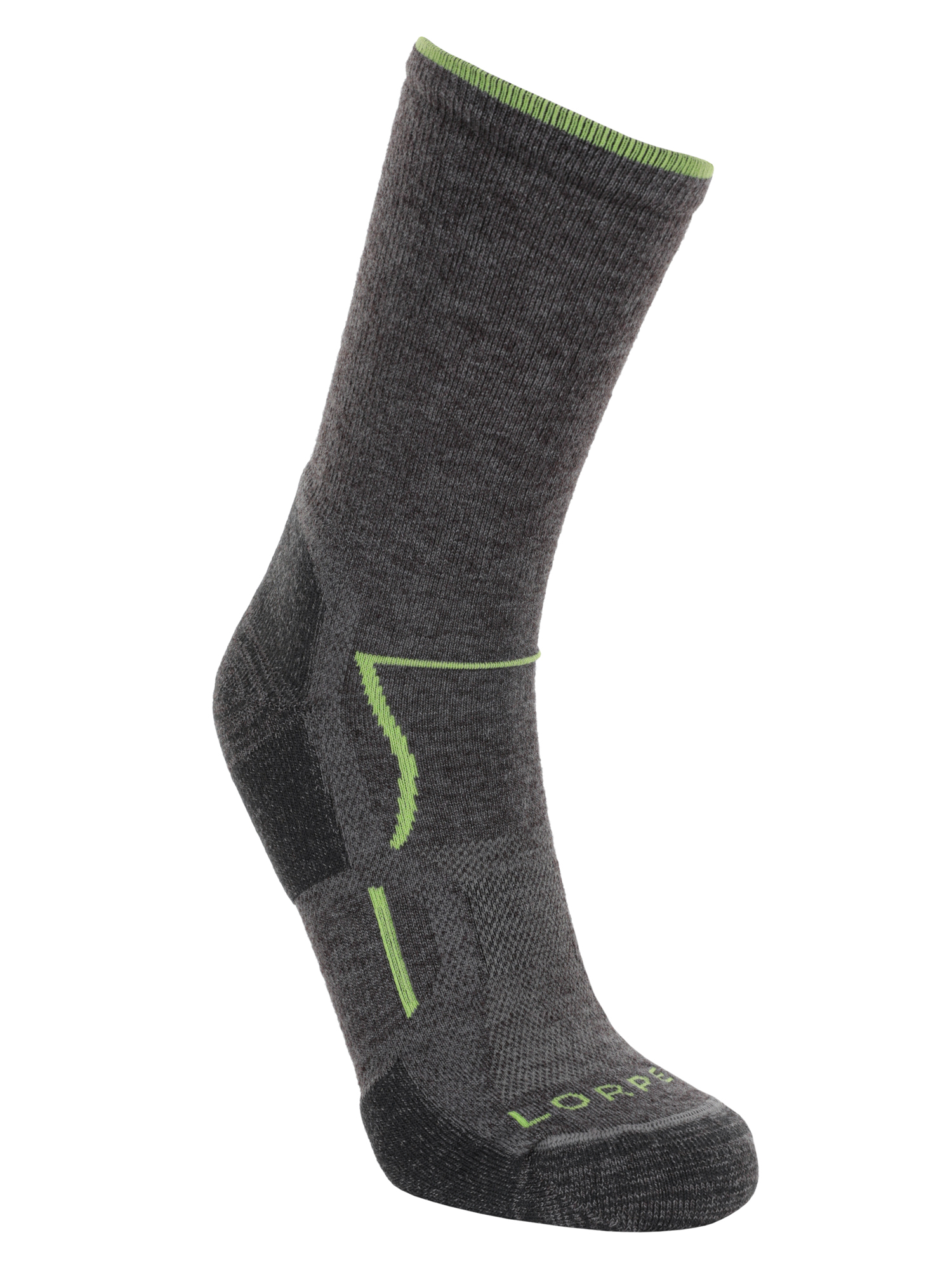 

Носки Lorpen 2022-23 T2 Men Light Hiker Eco Charcoal/Lime (Us:l), Серый;зеленый, T2 Men Light Hiker Eco