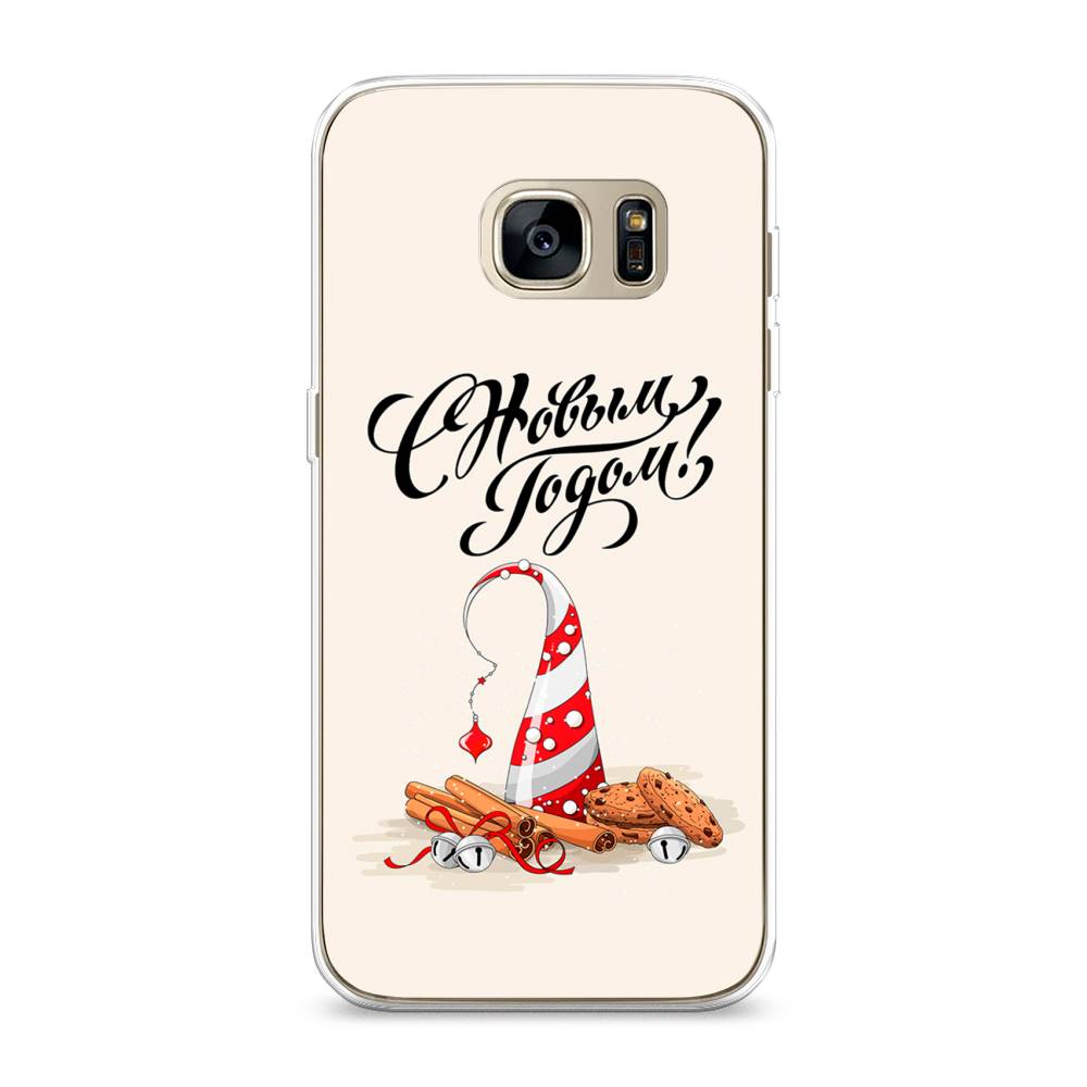 

Чехол на Samsung Galaxy S7 edge "Подарки на Новый Год", Бежевый;красный;черный, 24650-5