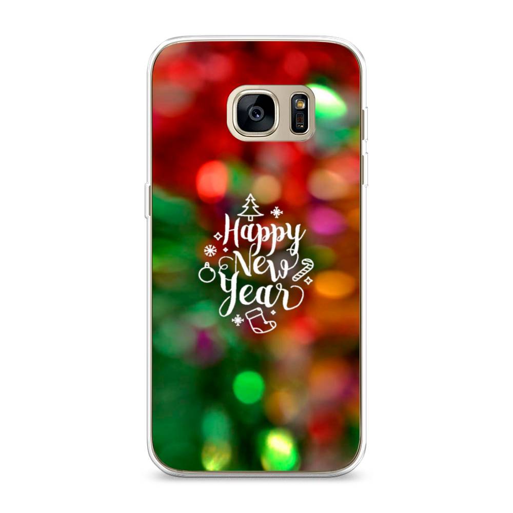 

Чехол на Samsung Galaxy S7 edge "Новый Год на елке", Зеленый;красный;желтый, 24650-5